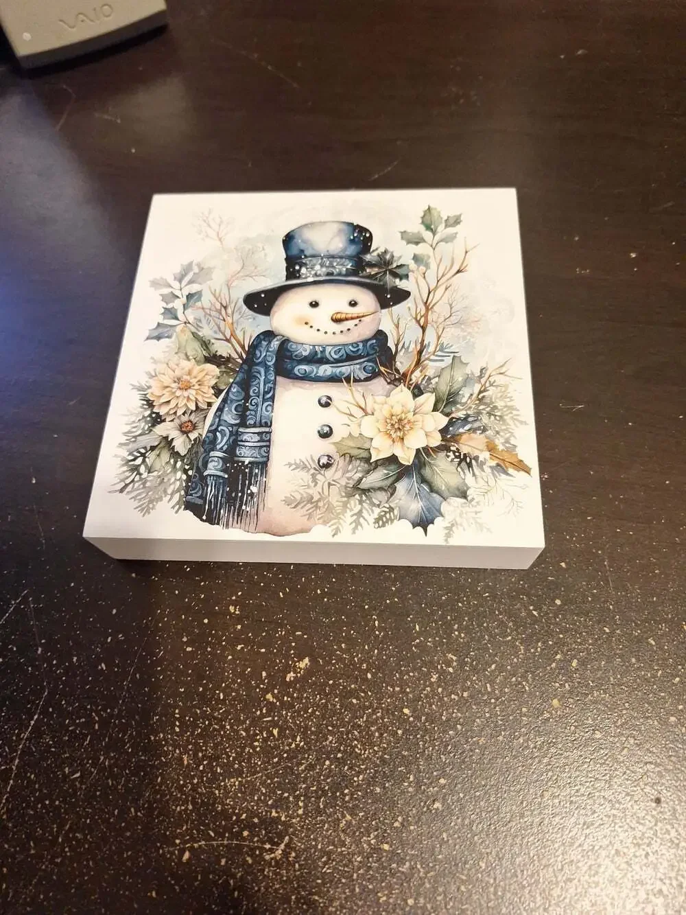 Charming Snowman Winter Decor Box Sign
